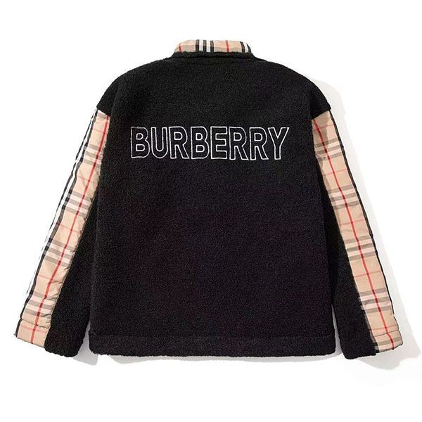 ブティック♪バーバリー ジャケット 偽物カシミアブレンドフリース Bam46335